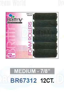 Brittny Rulli Professionali in Schiuma Medium 7/8" 12CT BR67312 - Foto 1 di 1