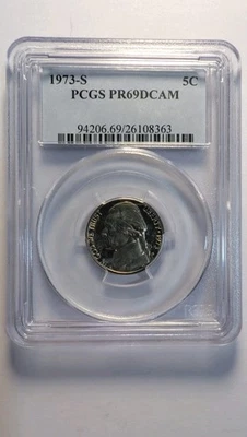 1973-S Jefferson Nickel PR69 DCAM PCGS Blue Label - Image 1 of 4
