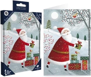 Pack of 10 Luxury Whimsical Santa Claus Design Christmas Cards - Picture 1 of 1
