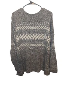 Suéter Pullover J. Jill Talla XL Top Informal Gris Mármol Nórdico Suave Cómodo R97641 - Imagen 1 de 11