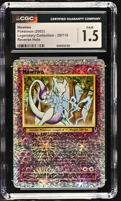 CGC 1.5 Mewtwo 2002 Legendary (Collection) 29/110 Reverse Holo Pokemon Card - Image 1 of 2