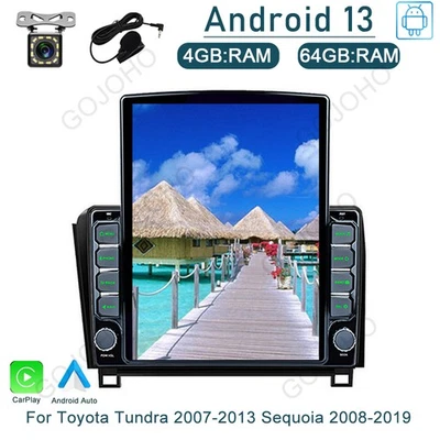 ДЛЯ TOYOTA TUNDRA SEQUOIA 2007-2013 9,7 «ANDROID 13 CARPLAY РАДИО GPS WIFI BT - Изображение 1 из 4