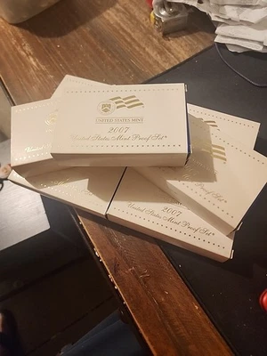 Lot Of 7 2007-S US Mint Proof Set 14 Coin Set Original Government Packaging COA - Image 1 of 4