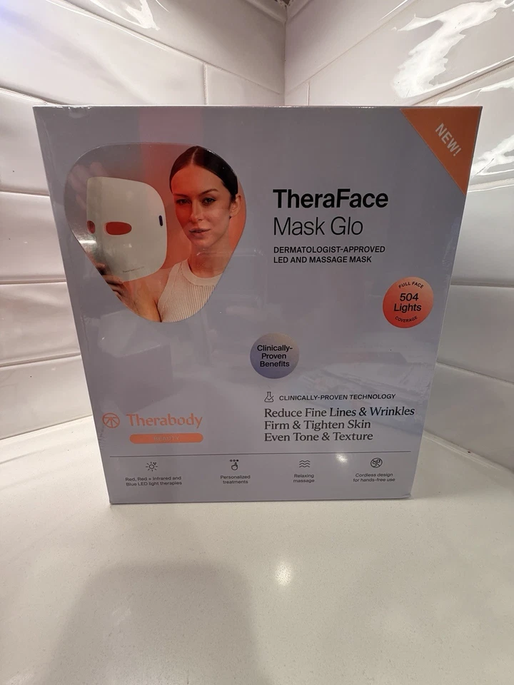 New TheraBody Thera Face Mask Glo LED Skincare Mask  For Glowing Healthier Skin - Image 1 of 1