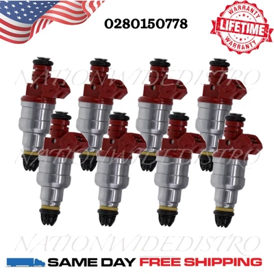 8x Inyectores de combustible Bosch OEM para BMW 840ci 1994 1995 4,0 L V8 0280150778 Foto 1 de 4