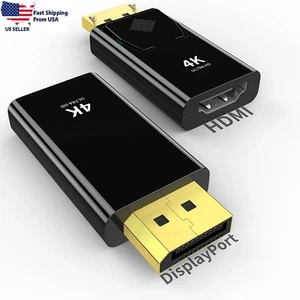 4K Display Port to HDMI Male Female Adapter Converter  DP to HDMI - Picture 1 of 9
