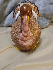 Vintage Keramik Erntedank Truthahn Kekse, Brot, Halter, Mittelstück, 70er Jahre - Bild 1 von 24