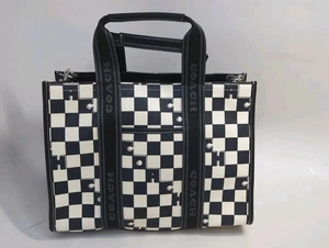 Coach Smith mit Schachbrettmuster CR101 Damen Tasche Chalk & Schwarz - Bild 1 von 7