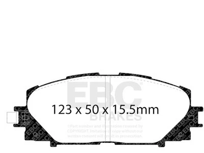 Juego de pastillas de freno delanteras para Toyota Prius C 2012-2019 EBC 65728KQGR 2013 2014 2015 Foto 1 de 4