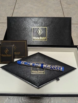 Conway Stewart Ster Silver 'The Simpole' Sapphire Fountain Pen Henry Simpole 3/8 - Image 1 of 4