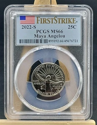 2022 S Maya Angelou Washinton 25c Quarter PCGS First Strike MS67 - Image 1 of 2