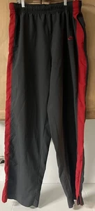 Pantaloni Nike Track Vintage anni 90 Y2K XXL Grigio con Strisce Rosse - Foto 1 di 8