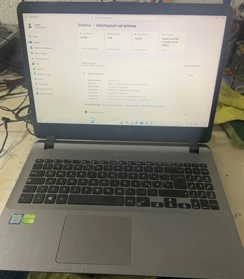 ASUS X507U  15,6” I7 8550U 12GB 240GB SSD NVIDIA MX130 - Immagine 1 di 3