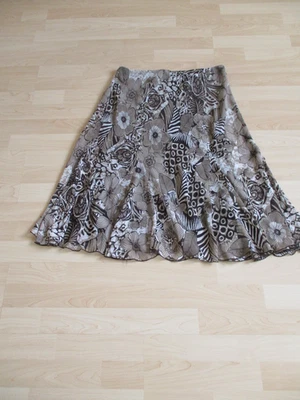 Canda Damen Rock A-Linie Gr. 44 braun mehrfarbig  Glockenrock - Bild 1 von 4