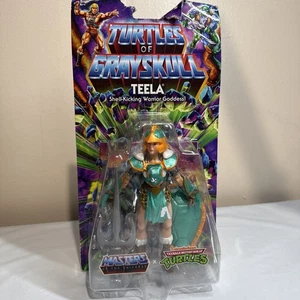 NUEVA FIGURA DE ACCIÓN MOTU Origins Turtles of Grayskull Teela TMNT caja dañada - Imagen 1 de 4