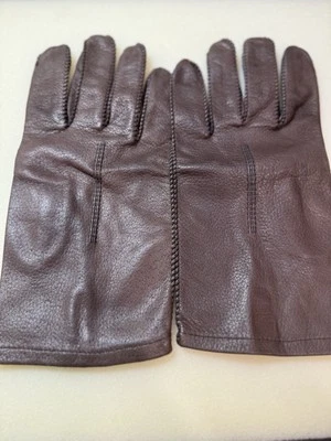 Vintage Gates Soft Deer Skin Leather Soft Brown Gloves Large - Image 1 of 4