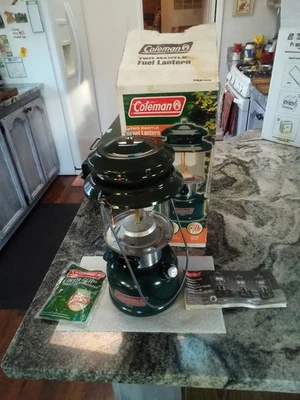 Coleman Lantern Model 288 Dual Mantle 2002 Green Camping Light Wichita KS USA - Image 1 of 4