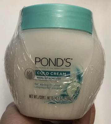 Liquidity 3x Pond's ponds Cold Cream cucumber MakeUp Remover Cleanser 10.1oz HTF - Image 1 of 4