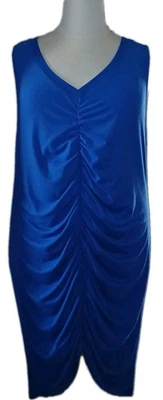 Vestido sem mangas TORRID feminino 5/5X ajustado sereia festa de Natal férias azul - Imagem 1 de 4