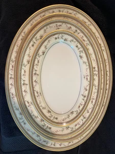 Haviland France Limoges China gold trim green and floral vine - Serving Platters - Picture 1 of 4
