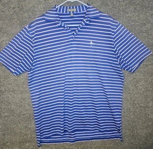 Polo Peter Millar Summer Comfort para hombre talla M azul púrpura logotipo de pecho de golf semental - Imagen 1 de 5