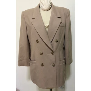 Vintage Oleg Cassini 100% Wool Women’s Blazer Jacket Size 14 - Picture 1 of 4