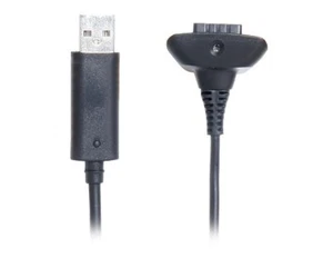 2-IN-1 Dedicated Charging Connecting Cable For Xbox 360 Black - Picture 1 of 3