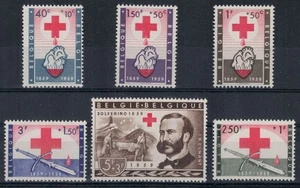 BELGIO 1959 Centenario della Croce Rossa 6v MNH** - Picture 1 of 1