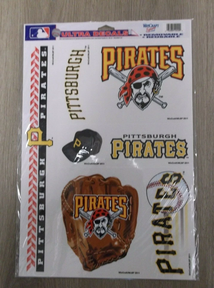 WinCraft PITTSBURGH PIRATES Ultra Decals 11 1/2" x 17" Removable Reusable - Image 1 of 1
