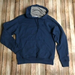 Champion Herren Pullover Hoodie Sweater Blau Medium Taschen Kordelzug - Bild 1 von 1