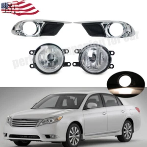 For Toyota Avalon 2011-2012 Front Fog Light Fog Lamp + Cover Grille 1 SET - Picture 1 of 14