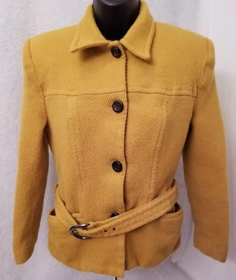 Abrigo chaqueta mujer Jones New York talla 12 lana amarillo pardusco Foto 1 de 4
