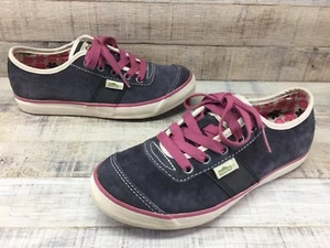 Simple Brand Navy/Pink Suede Feel Sneakers Women's sz 5.5 - Picture 1 of 9