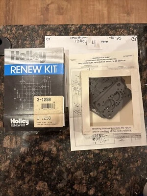 Комплект обновления Holley 3-1258 1980-84 Chrysler Mikuni Solex 28-32 DIDTA, 30-32 DIDTA - Изображение 1 из 2