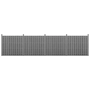 neu.holz WPC Gartenzaun Sichtschutz Windschutz Lamellenzaun Zaun 747x185cm Grau - Bild 1 von 6