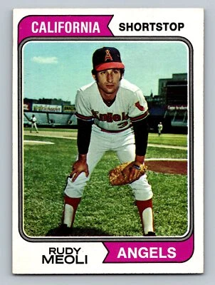 1974 Topps #188 Rudy Meoli RC Rookie California Angels - Image 1 of 2