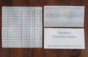 10 CHECKBOOK TRANSACTION REGISTERS CALENDAR 2023 2024 2025 CHECK BOOK REGISTER - Picture 1 of 4