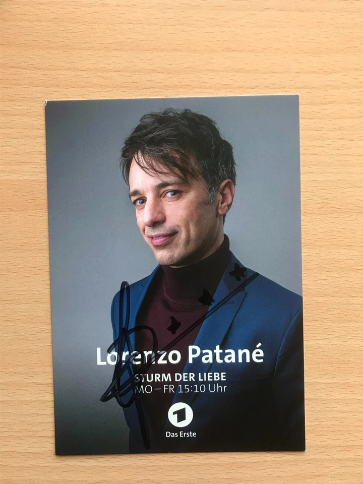 Lorenzo Patane Sturm der Liebe Schauspieler AK orig. signiert - TV FILM #5352 - Bild 1 von 1
