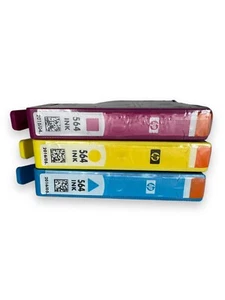 Lot of 3 HP  564 Ink Cartridges Cyan Yellow Magenta NEW - Picture 1 of 4