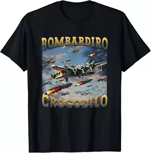 Funny Crocodile Meme Bombardiro Crocodilo Funny Brain Rot T-Shirt - Picture 1 of 4