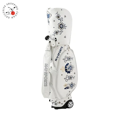 Сумка для гольфкара MU SPORTS с колесами 9 дюймов 4,4 кг вышивка белая модель 2024 4,4 кг - Изображение 1 из 4