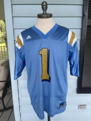 Vintage Adidas NCAAF UCLA Bruins #1 Blue & Gold Football Jersey Size Medium Cover