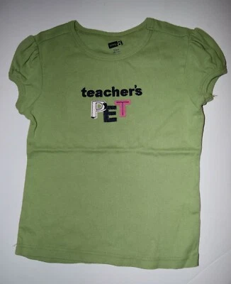 CAMISA MANGA CORTA VERDE MASCOTA CRAZY 8 NIÑAS PROFESORES TALLA 5-6 USADA EN EXCELENTE ESTADO Foto 1 de 2