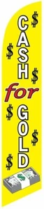 Cash for Gold Feather Banner Swooper Flag -No Wind Required- Replacement FLAG... - Picture 1 of 4