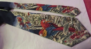 ENDANGERED SPECIES TIE ~ RAIN FOREST RENDEZVOUS~ROD FREDERICK~100% SILK - Picture 1 of 3