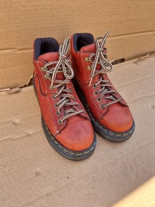 Doctor Martens Dm 632 Red Lace Up Ankle Boots Womens Uk 5 Made In England - Picture 1 of 23