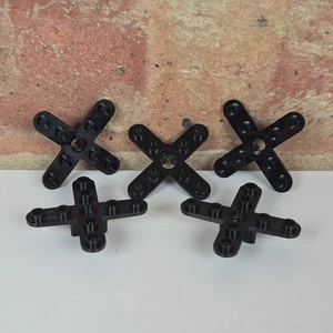 5x LEGO Technic Axle 2479 Black Cross Pieces – Genuine Used Parts Bundle - Picture 1 of 13