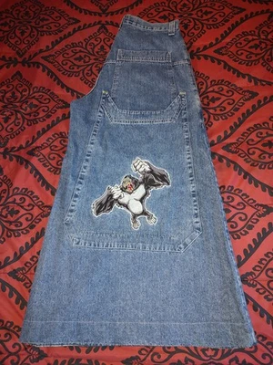 Jeans azul vintage Jnco Endangered Species Silverback 36x32 (8 bolsos) - Imagem 1 de 4