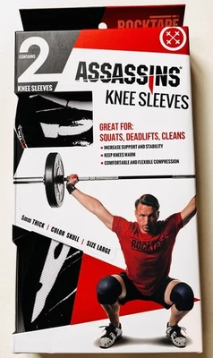 Brand New Rocktape Assassin Knee Sleeves. Size Large. Colour Skull - Image 1 of 4