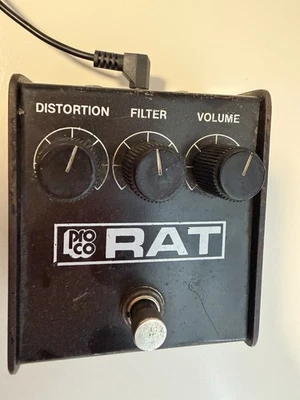 Pedal de guitarra vintage 1986 versión 3-B Black Face Pro Con RAT  Foto 1 de 4